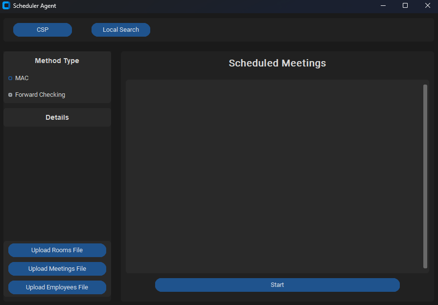 Screenshot of Scheduling meetings based AI
